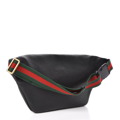 Gucci Grained Calfskin Logo Belt Bag Black 3 of 10
