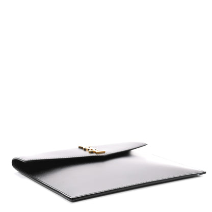 Saint Laurent Smooth Shiny Calfskin Monogram Uptown Baby Pouch Black 3 of 4