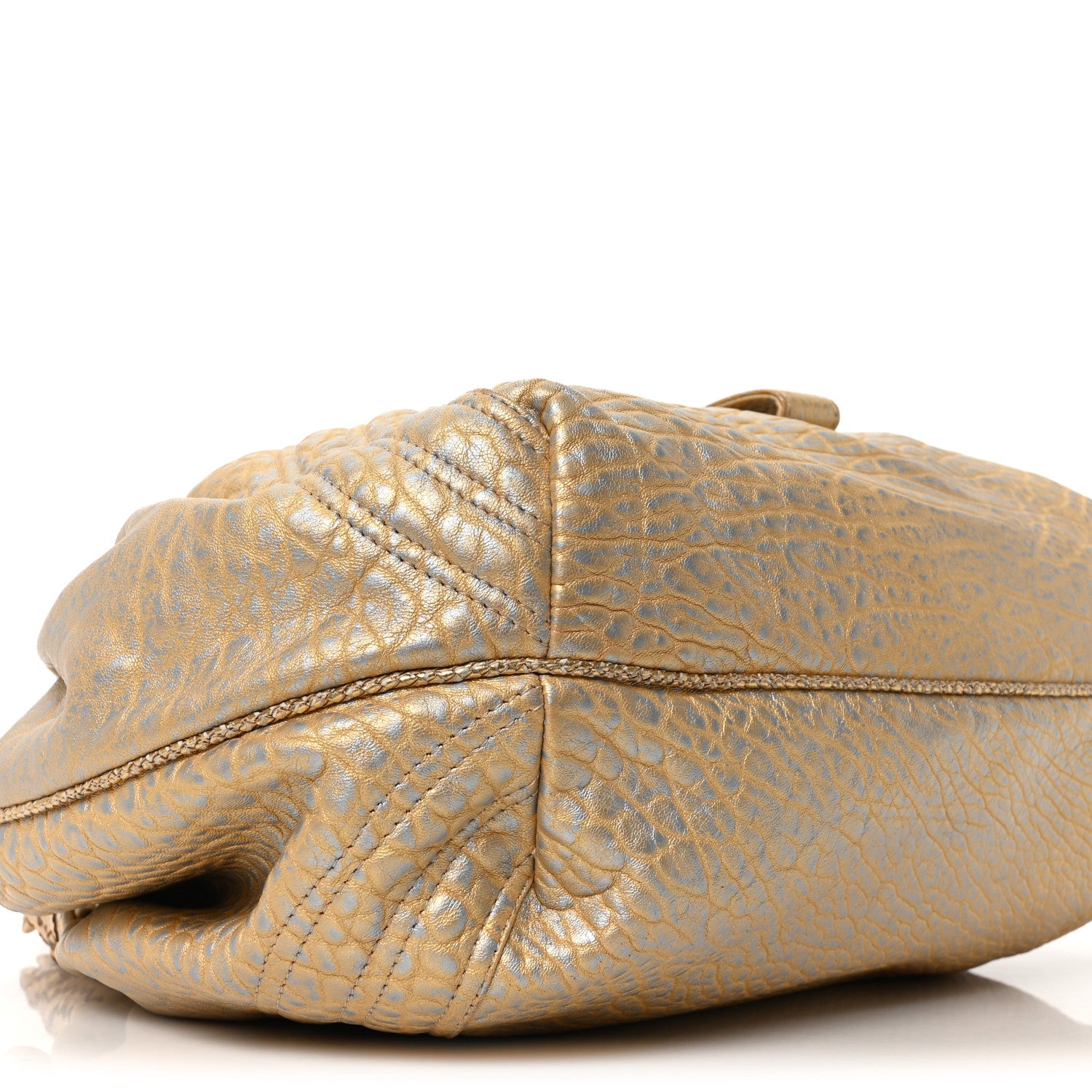 Fendi Nappa Nuvolata Bimetal Spy Oro Argento 8 of 9
