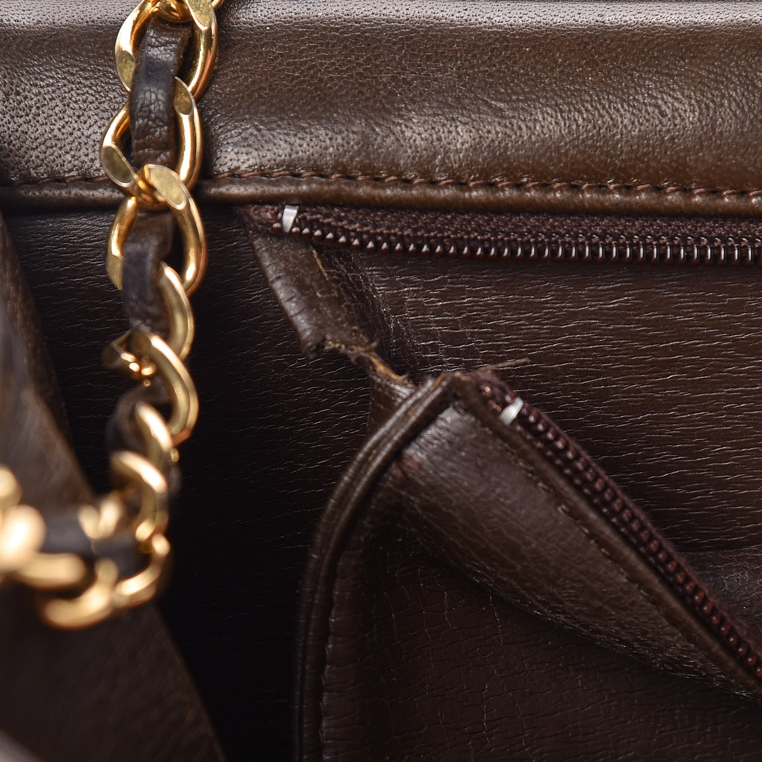 Chanel Lambskin Quilted Medium Single Flap Brown 9 of 15