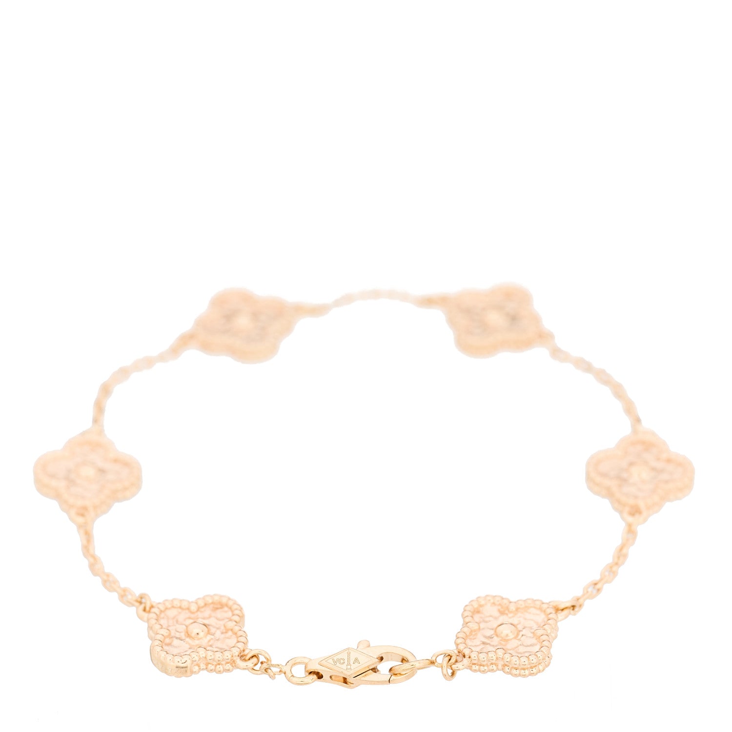 Van Cleef & Arpels 18K Rose Gold 6 Motifs Sweet Alhambra Bracelet 2 of 5