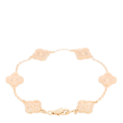 Van Cleef & Arpels 18K Rose Gold 6 Motifs Sweet Alhambra Bracelet 2 of 5