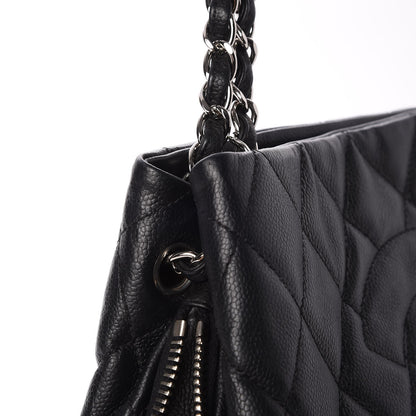 Chanel Caviar Quilted Expandable Zip Shoulder Bag Black 9 of 10