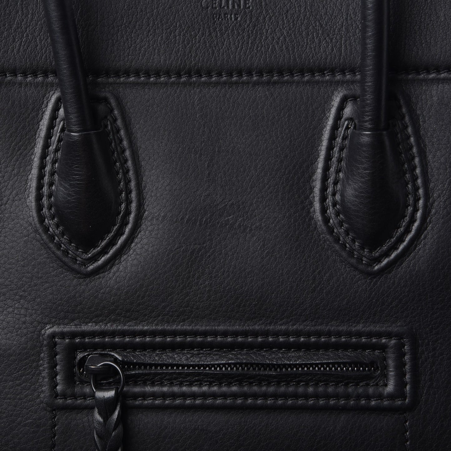 Supple Calfskin Medium Phantom Luggage Black