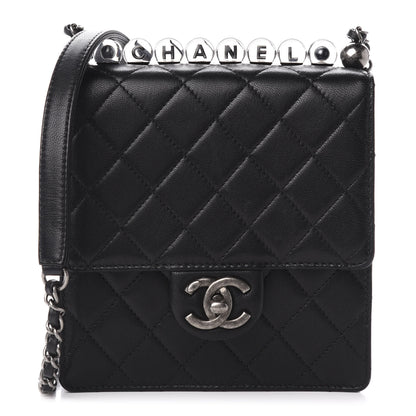 Chanel Lambskin Quilted Chic Pearls Flap Black 1 of 10