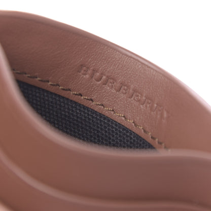 Burberry Soft Grain Calfskin Haymarket Check Izzy Card Case Tan 6 of 6