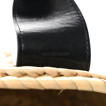 Chloe Raffia Smooth Calfskin Small Sense Basket Black 6 of 10