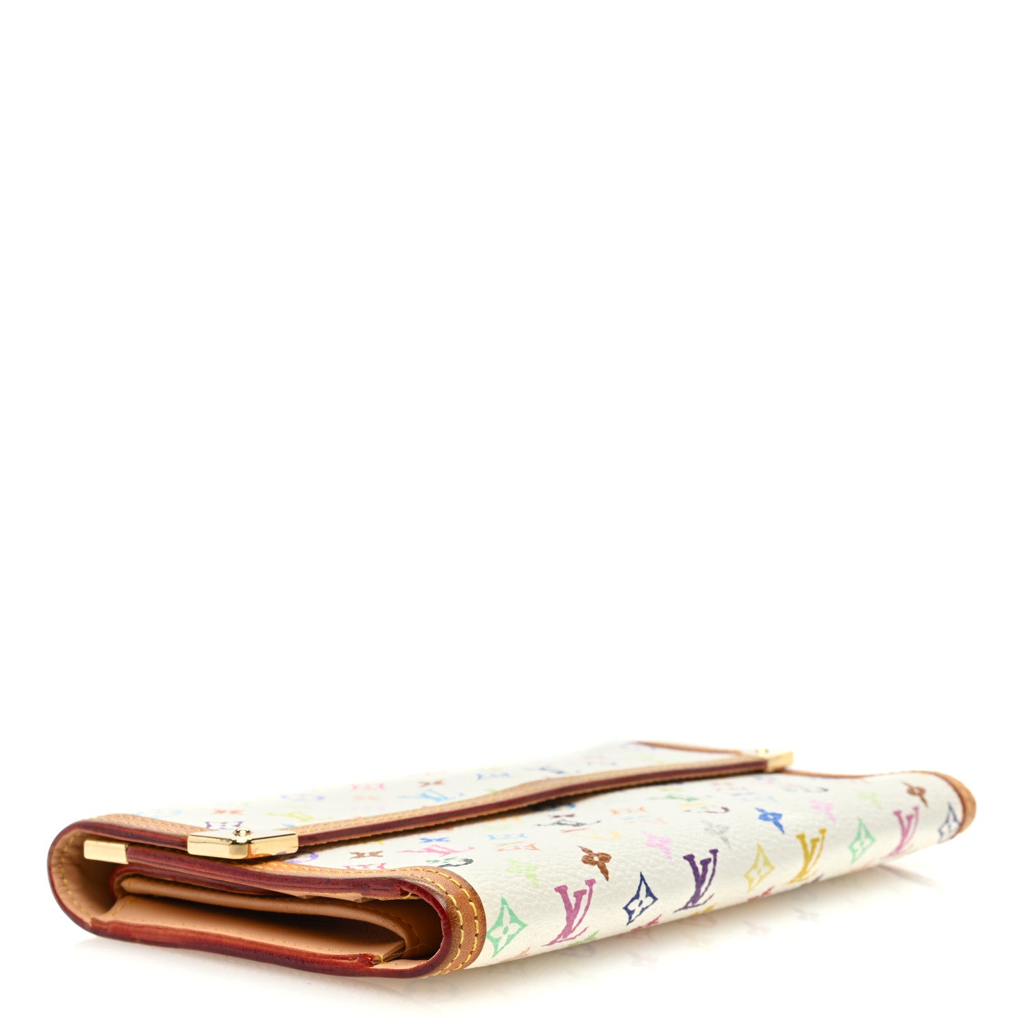 Louis Vuitton Monogram Multicolor Porte Tresor International Wallet White 4 of 10