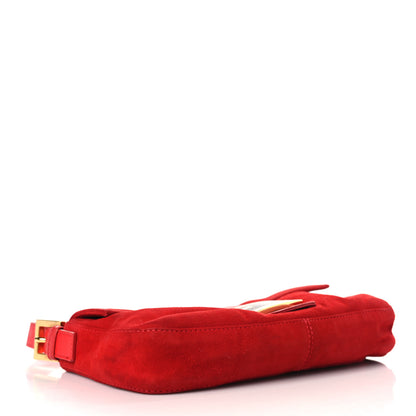 Fendi Suede Baguette Red 4 of 8