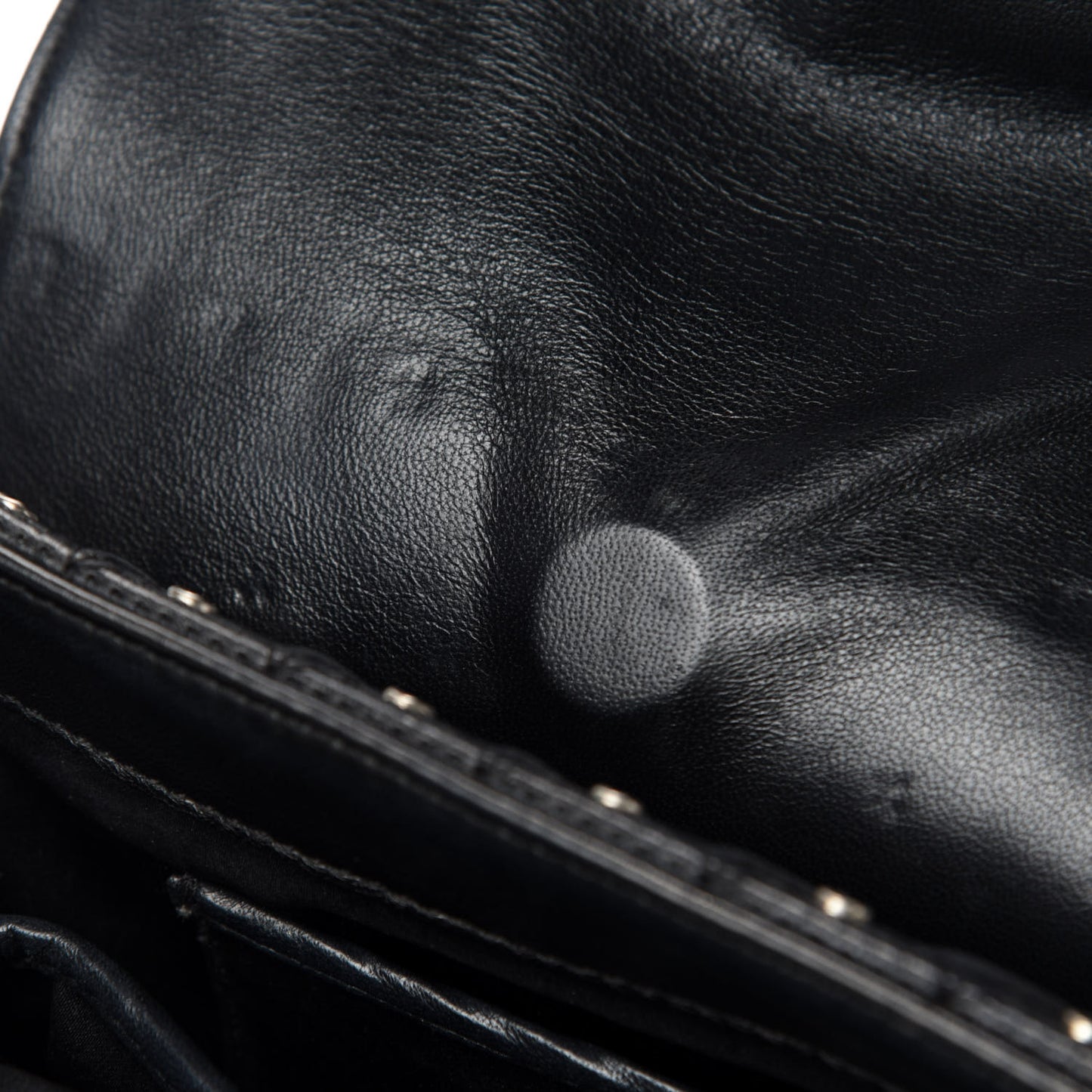 Nappa Trapuntata Triangle Quilted Studded Bag Black