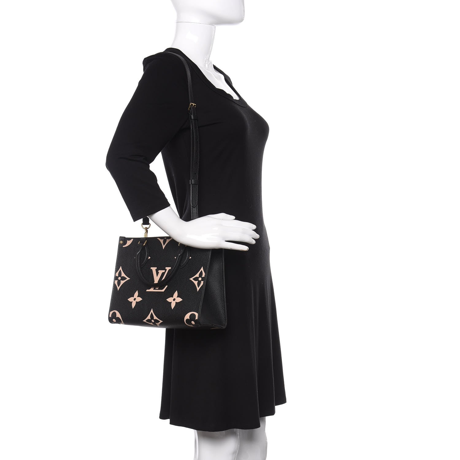 Louis Vuitton Empreinte Monogram Giant Onthego PM Black Beige 3 of 11