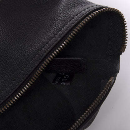 Gucci Pebbled Calfskin Medium Logo Portfolio Clutch Black 8 of 11