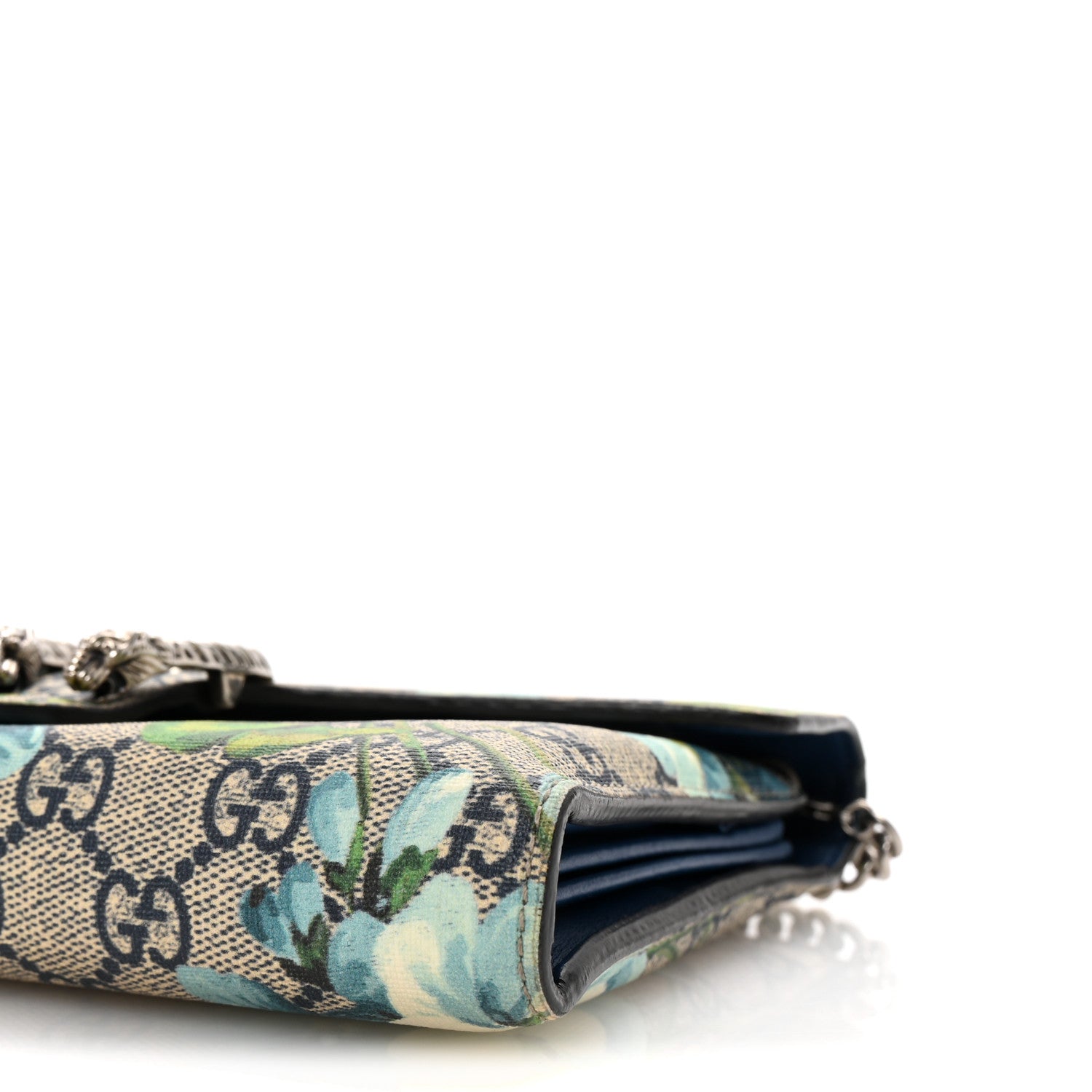 Gucci GG Supreme Monogram Blooms Mini Dionysus Chain Wallet Beige Blue Navy Vintage Blue 10 of 10