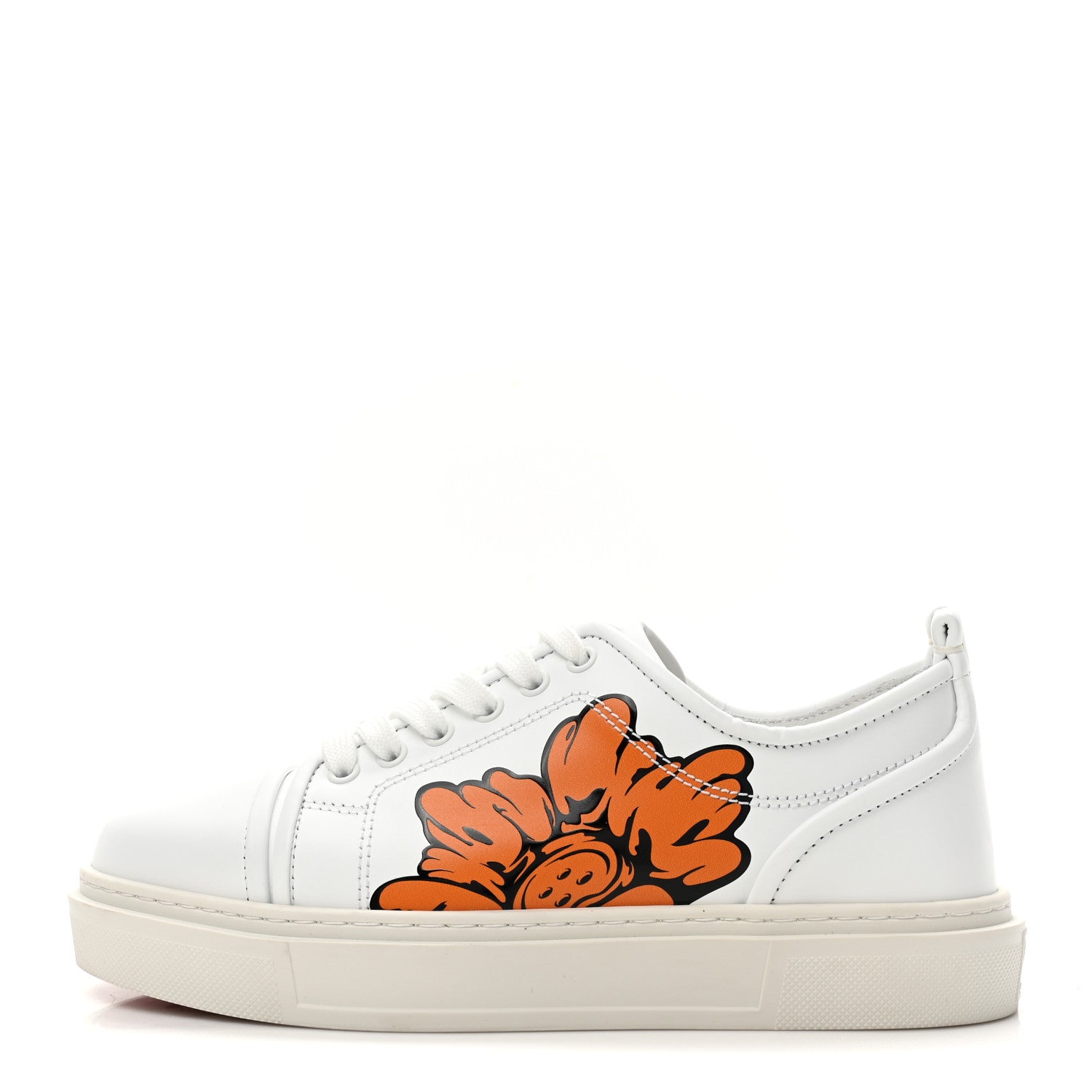 Christian Louboutin x Shun Sudo Adolon Junior Button Flower Low Top Mens Sneaker 39 White Multicolor 1 of 11