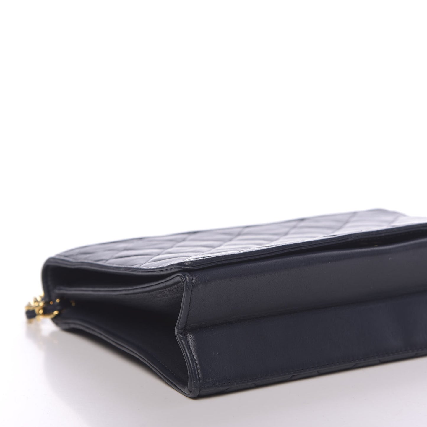 Lambskin Quilted Small CC Single Flap Bag Navy
