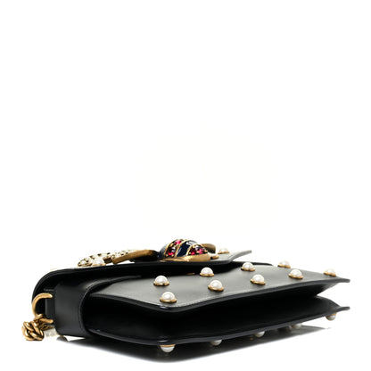 Gucci Nappa Pearl Studded Mini Queen Margaret Broadway Shoulder Bag Black 4 of 15