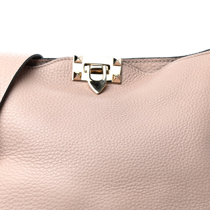 Valentino Garavani Pebbled Calfskin Small Rockstud Flip-Lock Messenger Bag Poudre 10 of 10