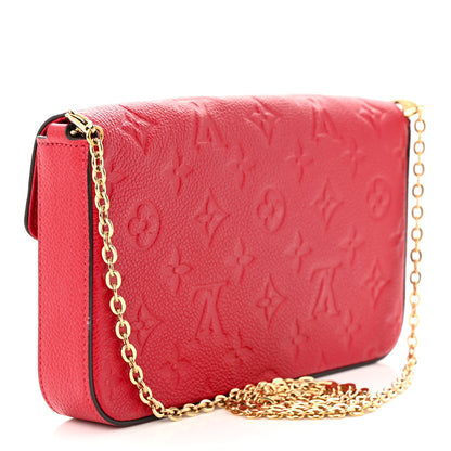 Louis Vuitton Empreinte Pochette Felicie Chain Wallet Scarlet 4 of 11