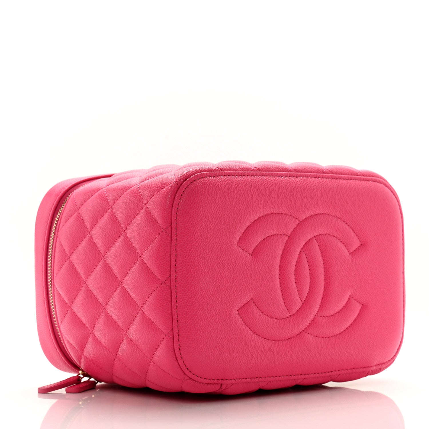 Chanel Caviar Quilted Large Vanity Pouch Pink 5 of 10