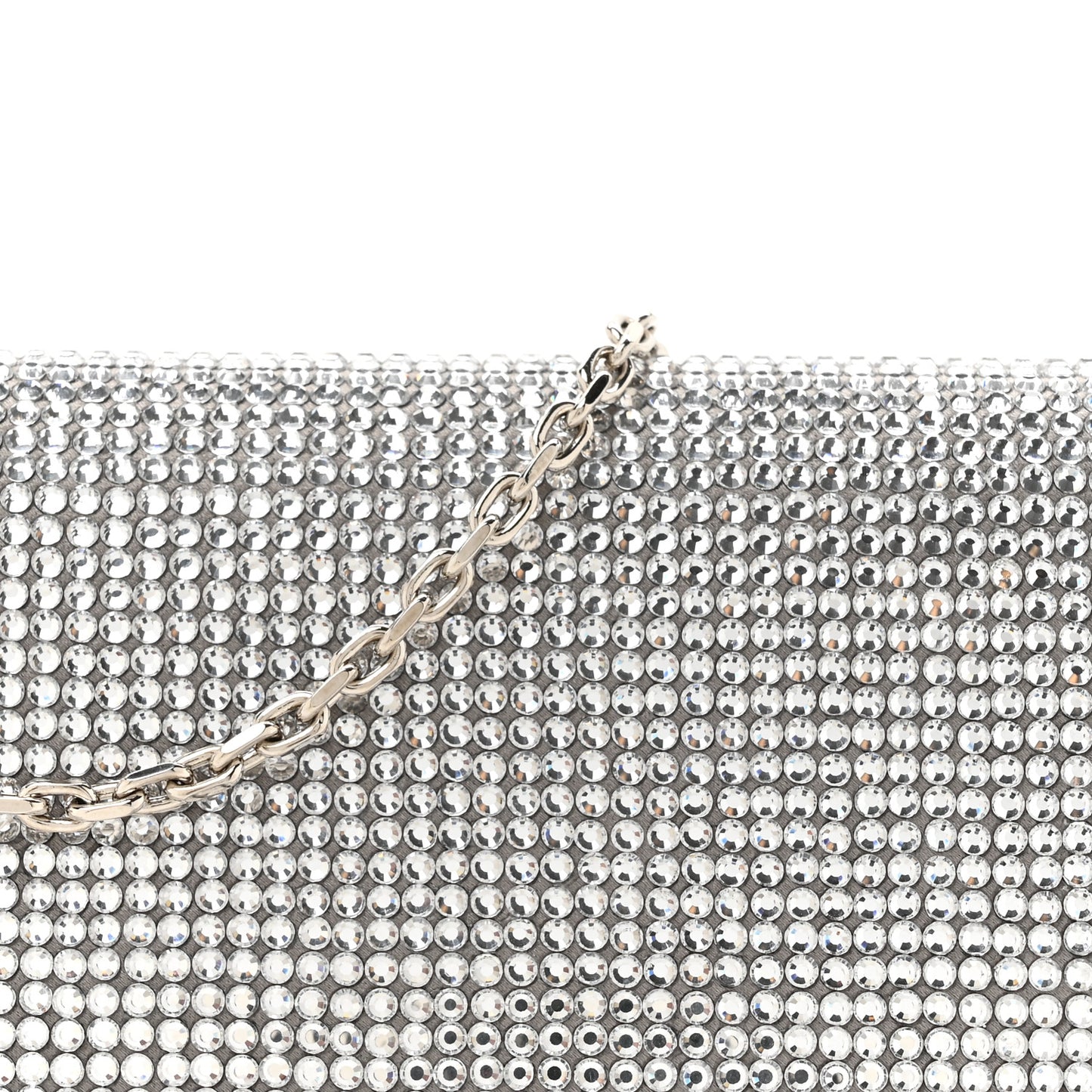 Swarovski Crystal Ritz Fizz Clutch Champagne Silver