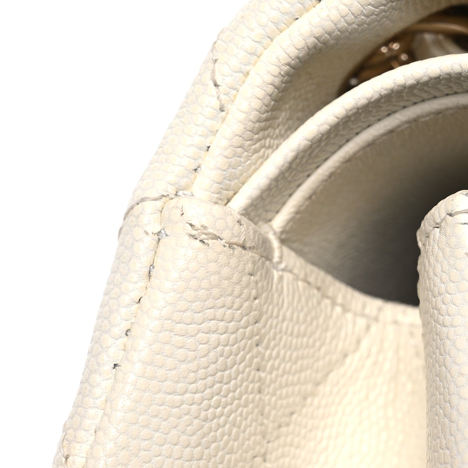 Chanel Caviar Quilted Jumbo Double Flap White 14 of 22