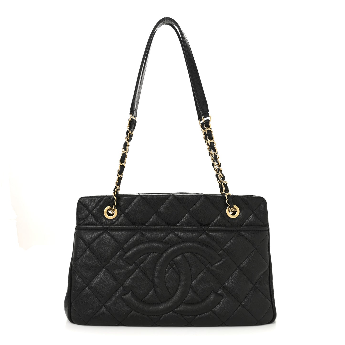 Caviar Quilted CC Timeless Soft Tote Black