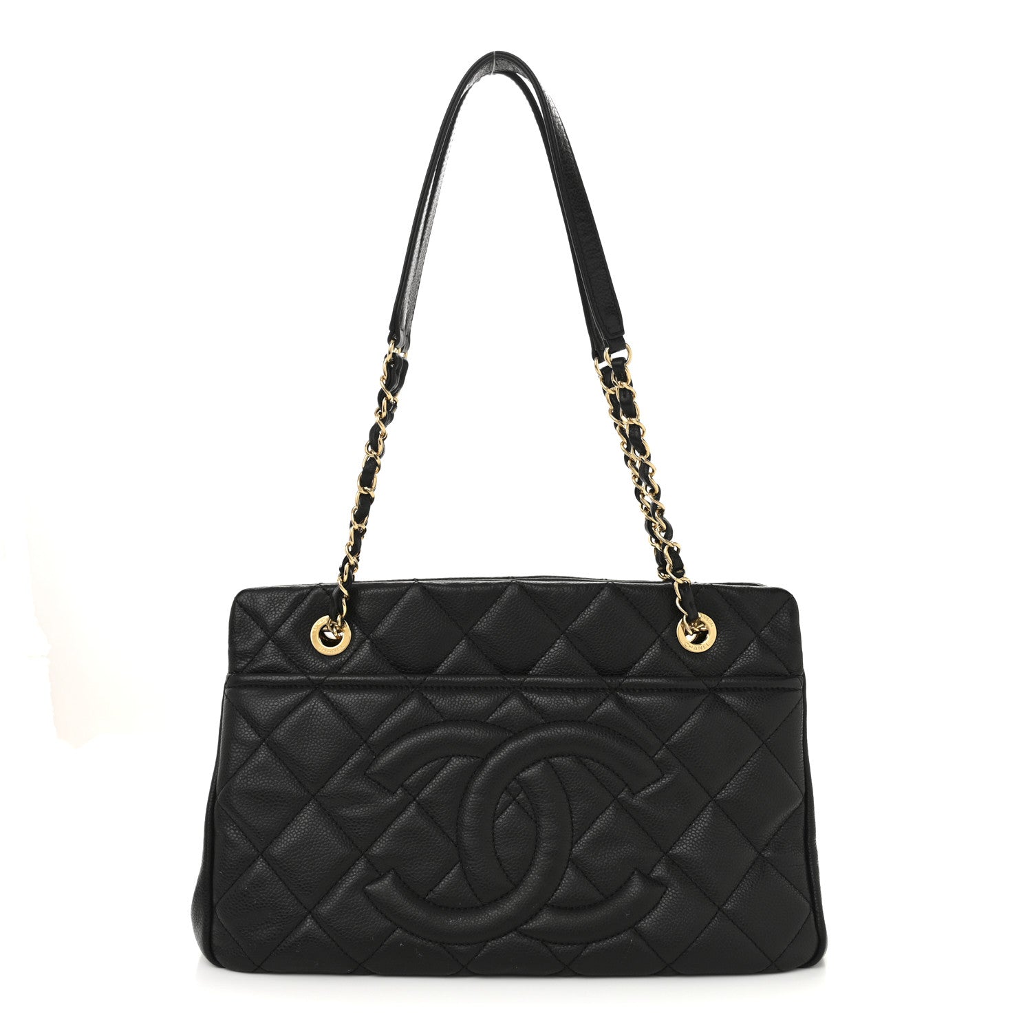 Chanel Caviar Quilted CC Timeless Soft Tote Black 1 of 12