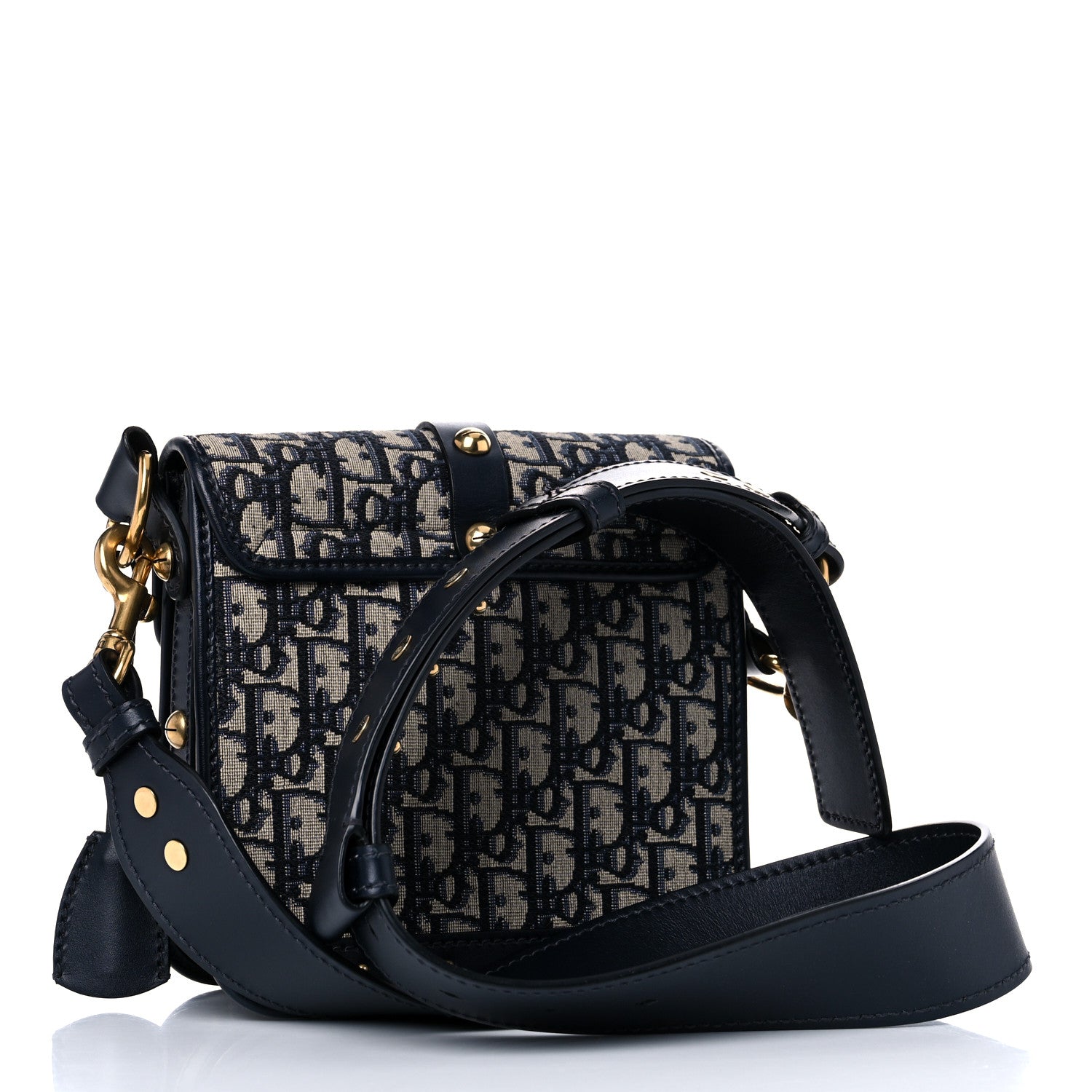Christian Dior Oblique Square DiorAddict Flap Navy Blue 3 of 18