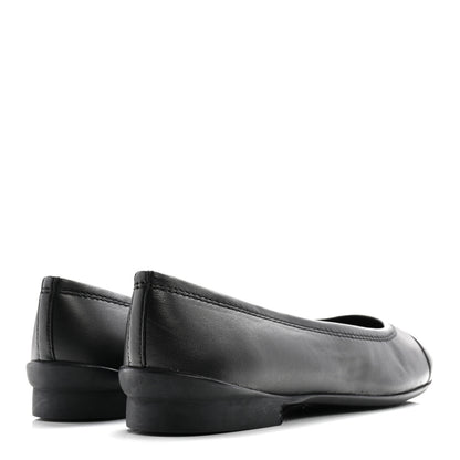 Chanel Lambskin Cap Toe CC Uniform Ballerina Flats 37.5 Black 10 of 20