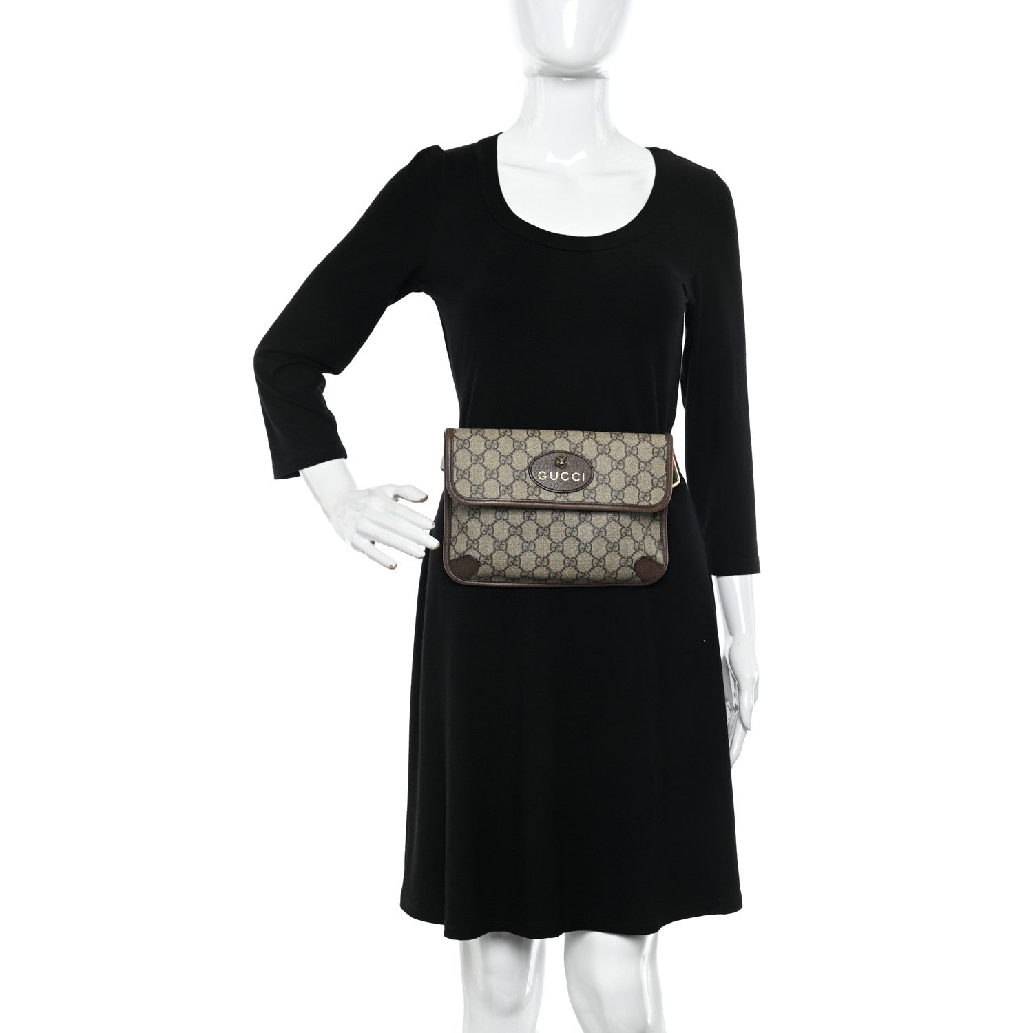 Gucci GG Supreme Monogram Neo Vintage Web Belt Bag Brown 2 of 15