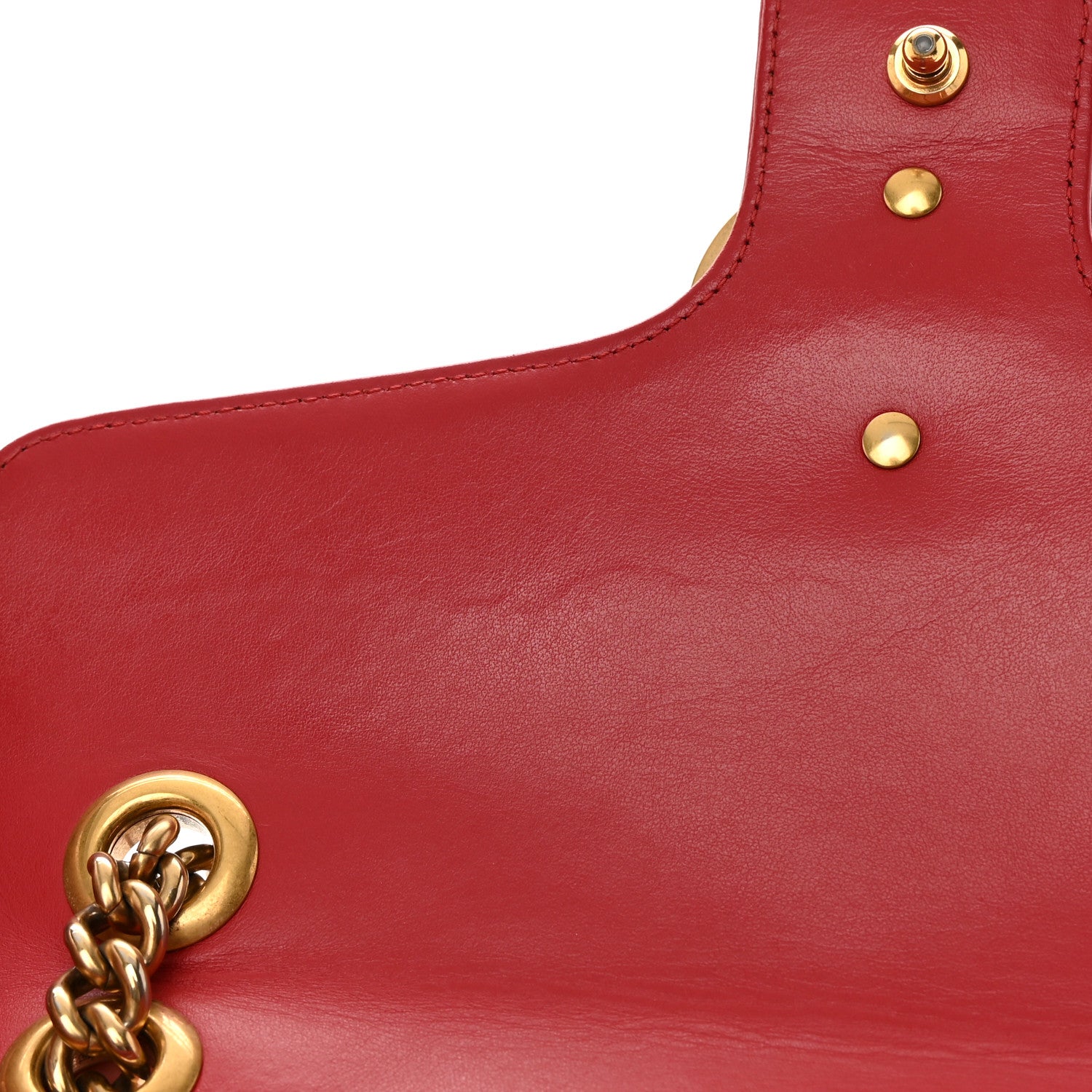 Gucci Calfskin Matelasse Small GG Marmont Shoulder Bag Hibiscus Red 11 of 16