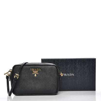 Prada Saffiano Mini Camera Crossbody Bag Nero Black 9 of 9