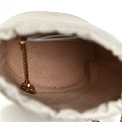 Gucci Calfskin Matelasse Mini GG Marmont 2.0 Bucket Bag White 12 of 13