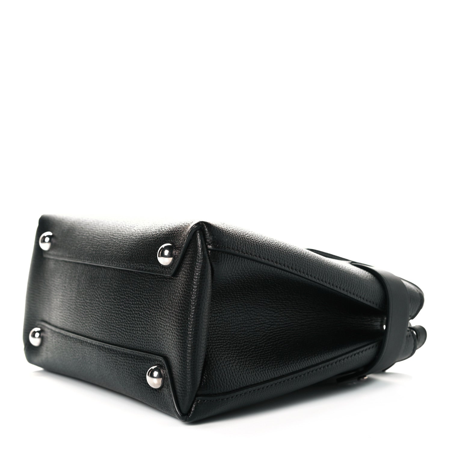 Burberry Grainy Calfskin House Check Small Banner Tote Black 6 of 11