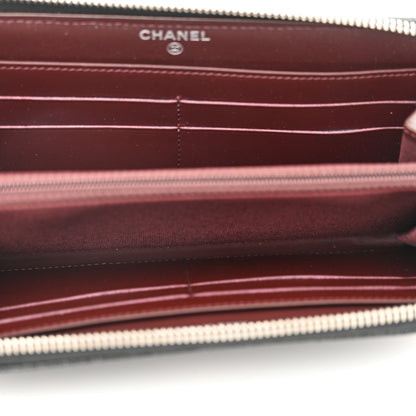 Chanel Caviar Quilted Large Gusset Zip Around Wallet Black 5 of 9