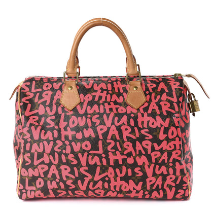 Louis Vuitton Monogram Graffiti Speedy 30 Fuchsia 1 of 12