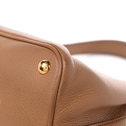 Prada Vitello Daino Flap Shoulder Bag Caramel 10 of 14