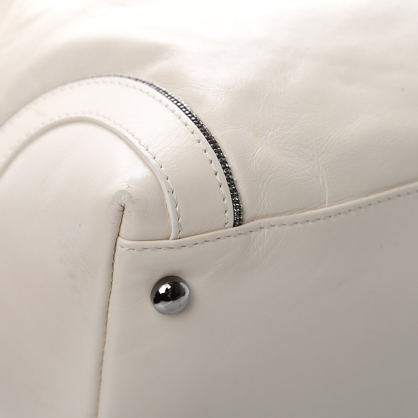 Calfskin Soho CC Shopper Tote White