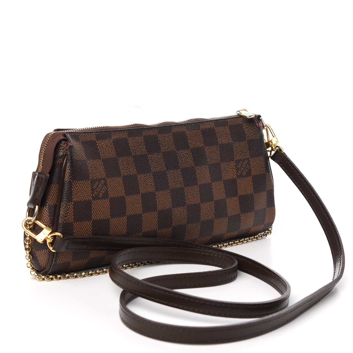 Louis Vuitton Damier Ebene Eva Clutch 2 of 13