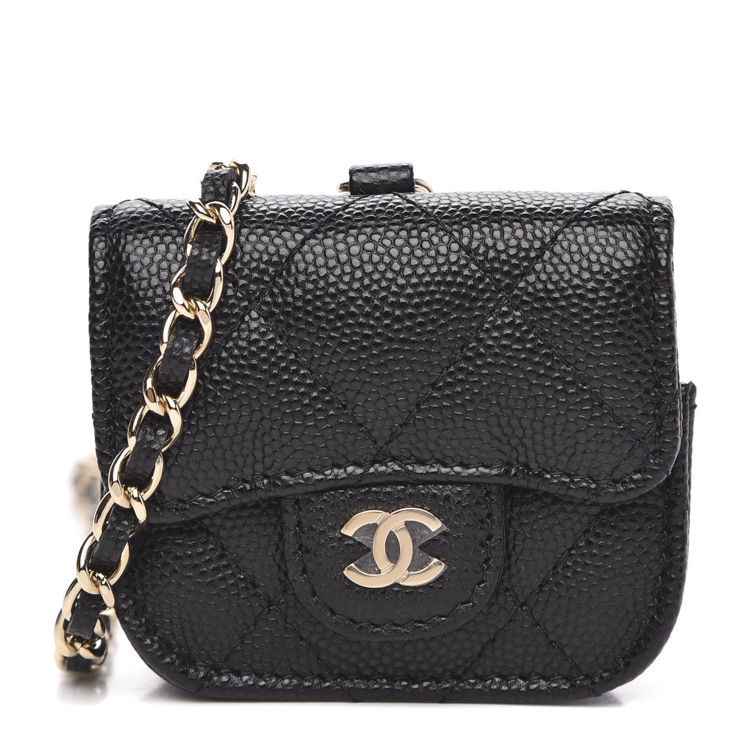 Chanel Caviar Quilted Airpods Pro Case Black 1 of 9
