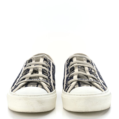 Christian Dior Canvas Oblique Womens Walk'N'Dior Low Top Sneakers 39 Deep Blue 2 of 8