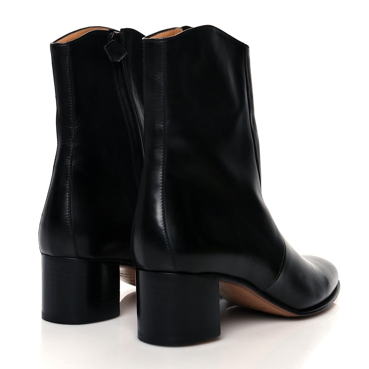 Hermes Calfskin Ankle Boots 38 Black 4 of 9