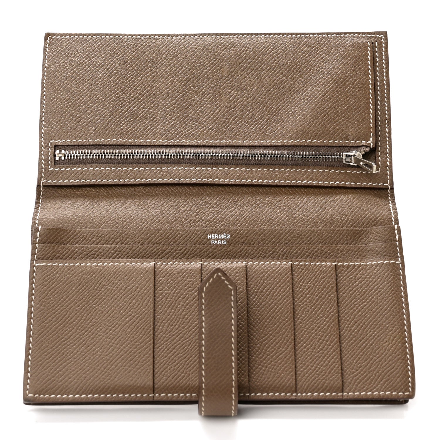 Hermes Epsom Bearn Gusset Wallet Etoupe 5 of 11