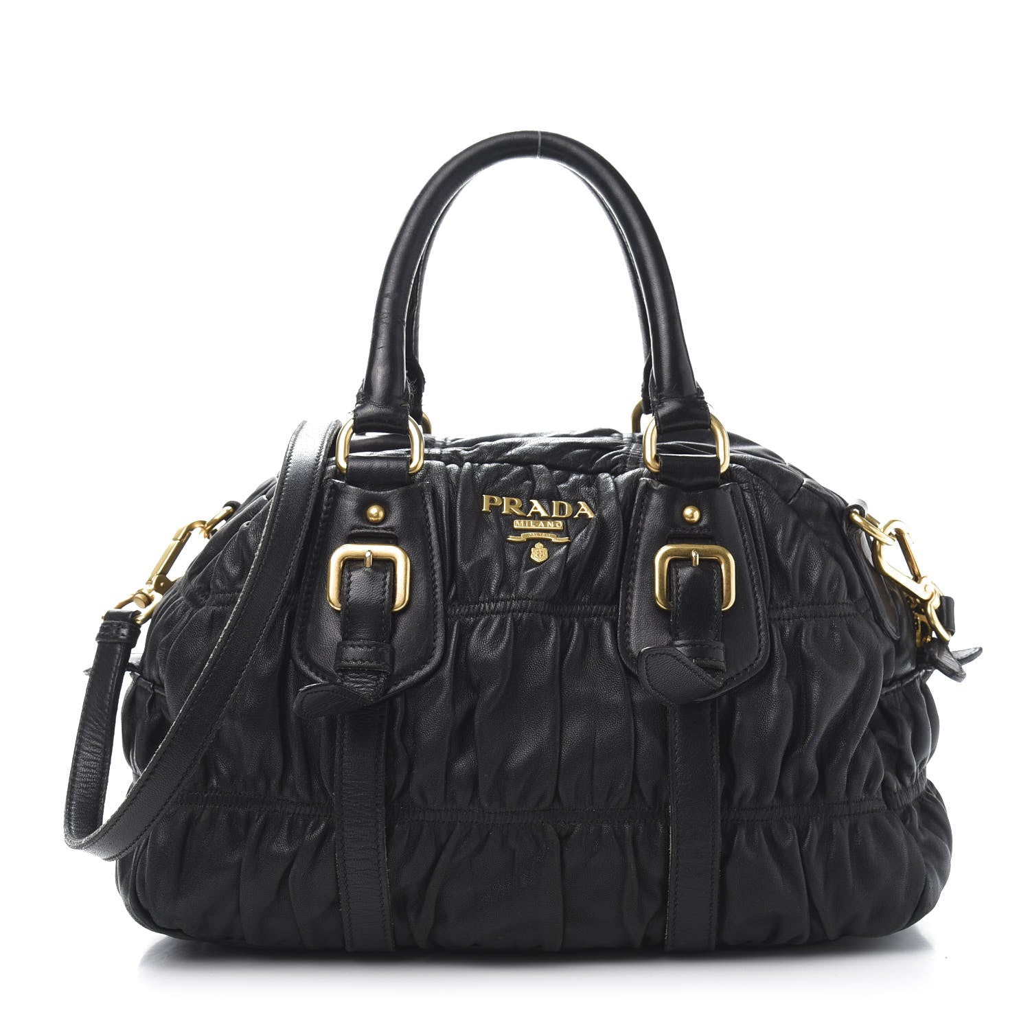 Prada Nappa Gaufre Tote Black 1 of 10