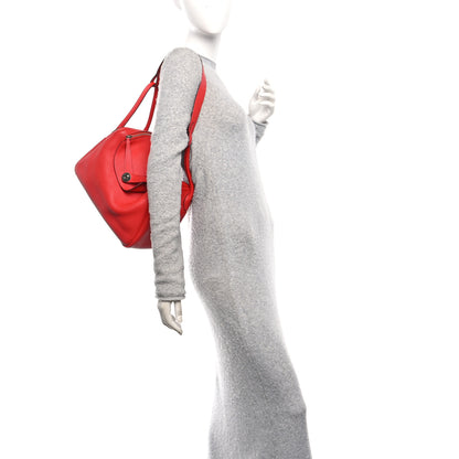 Hermes Taurillon Clemence Lindy 30 Rouge Casaque 2 of 12