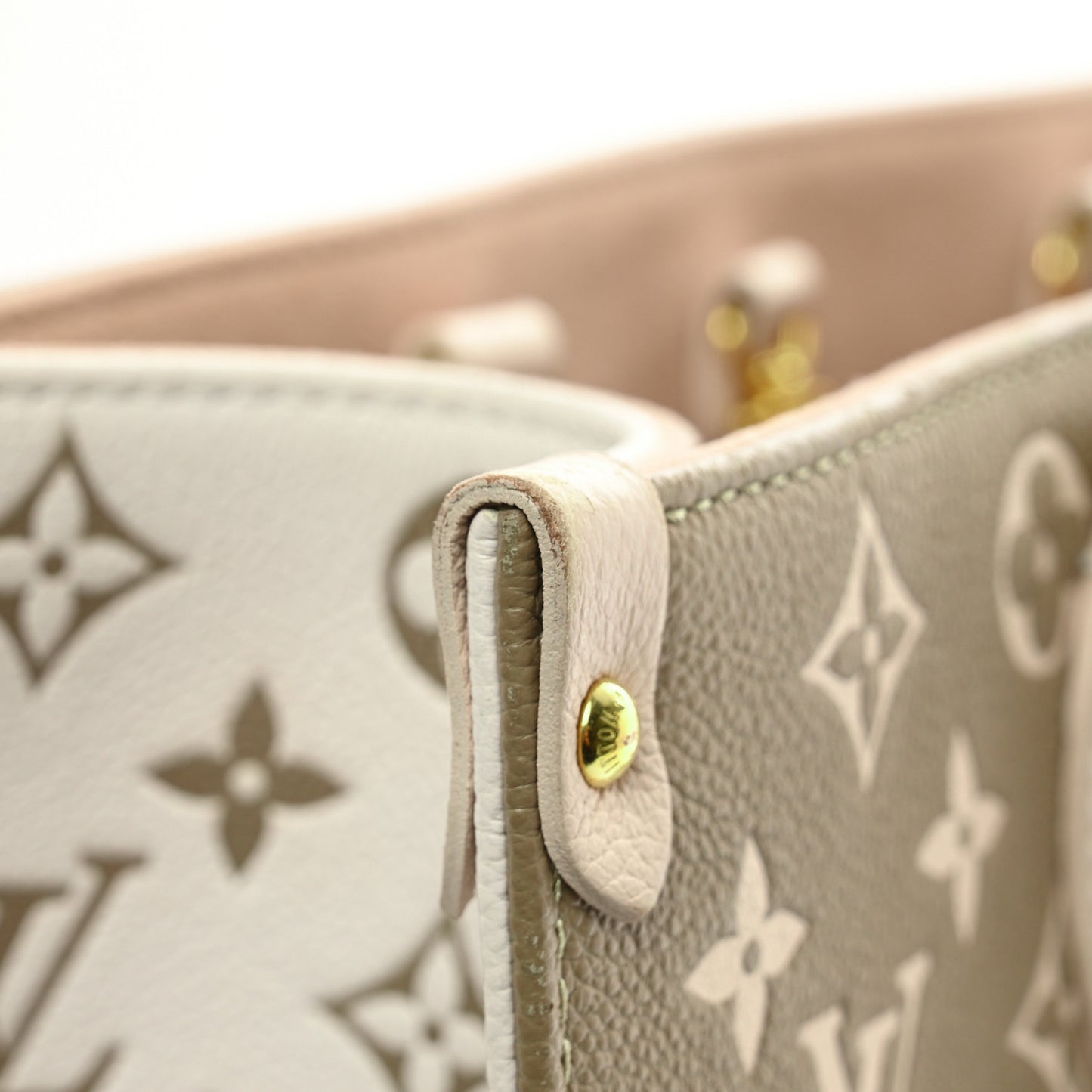 Empreinte Monogram Spring In The City Onthego MM Kaki Beige Cream