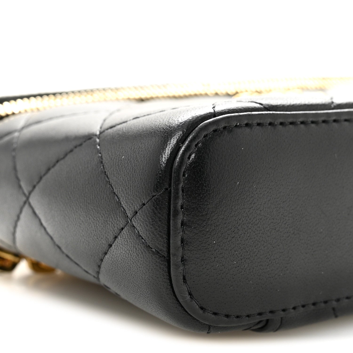 Chanel Lambskin Quilted Resin Vanity Case With Chain Black 9 of 10