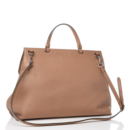 Gucci Cellarius Calfskin Large Bamboo Daily Top Handle Bag Camelia 4 of 10