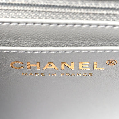 Chanel Metallic Aged Calfskin Chevron Quilted 2.55 Reissue Mini Flap Silver 6 of 9