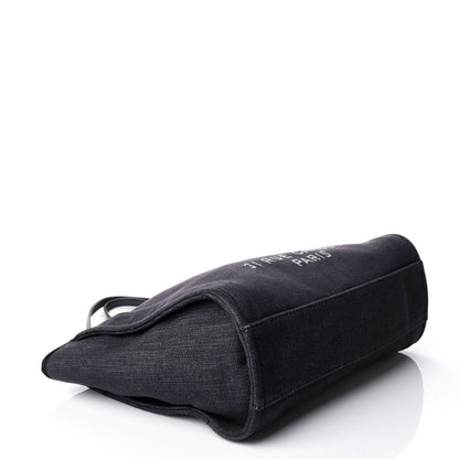 Chanel Canvas Small Deauville Tote Dark Blue 3 of 4